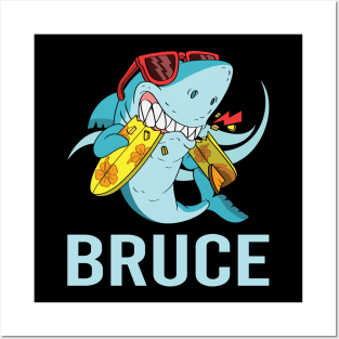 Funny Shark - Bruce Name Posters and Art